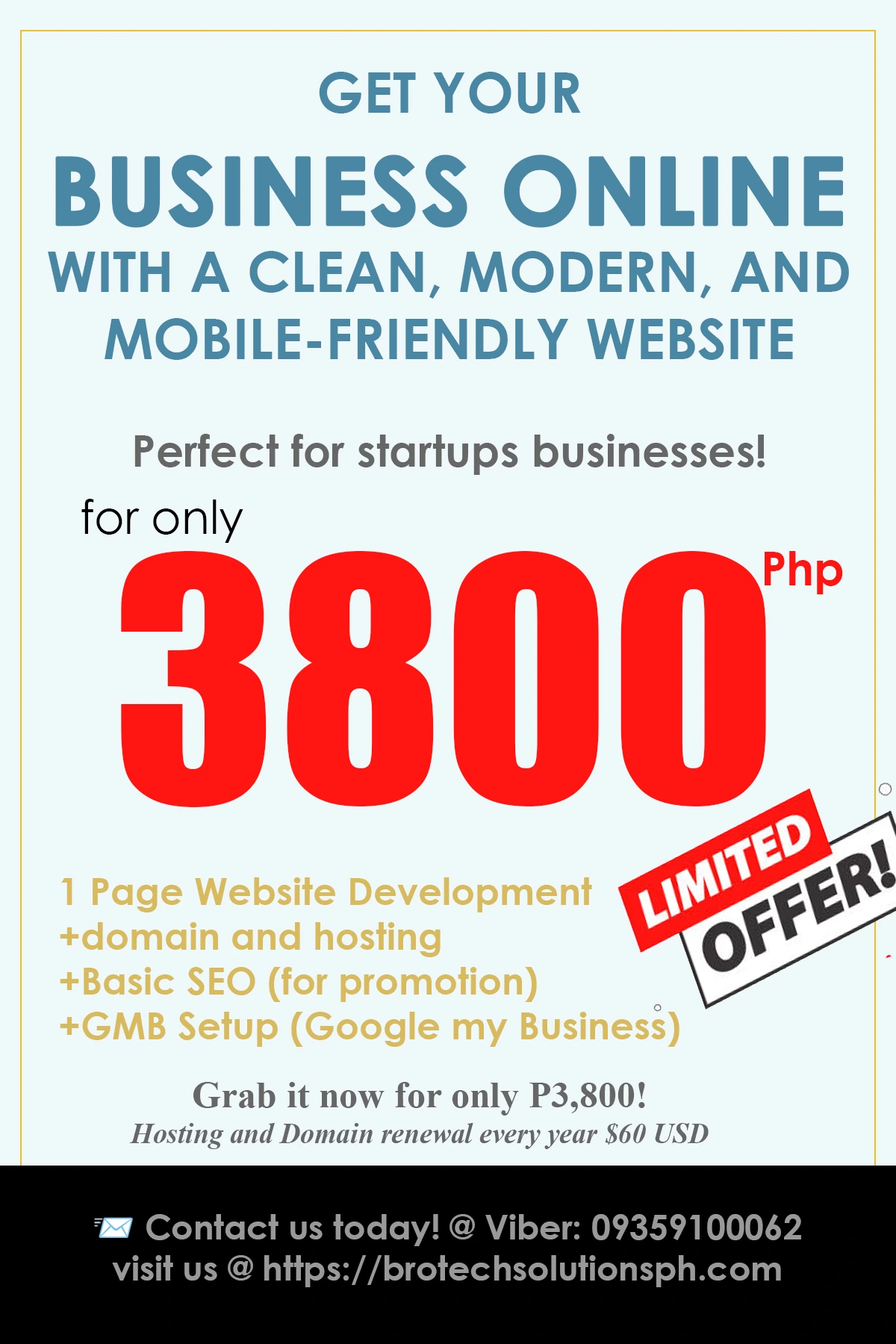 Basic Start-Up Website Development (Landing Page)